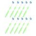 Tongue Scraper 10 Pack Silicone Tongue Cleaner Fresher Tongue Tools Bad Breath Removal (Green)