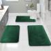 Clara Clark bathroom in front of memory foam particularly soft non-slip and absorbent 3-series set-small/large/contoured Hunter Green 3 Set-Small/Large/Contour Hunter Green