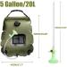 5Gal Solar Shower Bag with Removable Hose and On-Off Shower Head | Portable Camping Shower for Outdoor Activities | Green - Buy Online on GoSupps.com