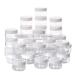 100 Pieces Empty Makeup Jars 15g Cosmetic Containers with Lids Leak Proof Refillable Bottles Little Acrylic Jars with Lids 15g White