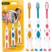 Magiclulu 18-Pack Children's Toothbrushes | Carbon Manual Travel Toothbrushes for Babies & Kids | Hand-Controlled Design - Buy Online on GoSupps.com