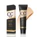 CC Cream Full Coverage Foundation with SPF 15+ Colour Correcting Concealer Foundation Natural Full Coverage Foundation Makeup Flawless Cream Lightweight Concealer Long Lasting 24h Waterproof