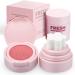 Blossom Fresh Impressions Hyper Pigmented Buildable Blendable Cushion Cream Blush Face Tint Cheek Stamp with Velvet Matte Finish & Flower Shaped Applicator  0.17oz/5g  Dusty Rose