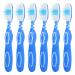 Beaupretty 6Pcs Prison Toothbrush Tiny Toothbrush Oral Cleaning Brush Short Handled Toothbrush Soft Toothbrush Thumbprint Handle Toothbrush