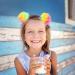 Lurrose Colorful Pom Pom Headband Bear Ears Fluffy Faux Fur Hairband Set - Buy Online on GoSupps.com