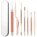 2 Sets LED Ear Wax Pickers Stainless Steel Earpick Wax Remover Curette Ear Pick Cleaner Ear Cleaner Spoon Care Ear Clean Tool