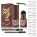 Eyebrow Powder Stick Eyebrow Stamp One Step Eyebrow Stamp Shaping Kit Long Lasting Eyebrow Makeup Eyebrow Powder Tool Set (dark gray)