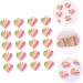 DIYEAH 60 Pcs Peach Heart Drop Oil Pendant Enamel Heart Charms Diy Pendant Alloy Accessories Gold Powder - Buy Online on GoSupps.com