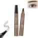2PCS Whimsyard Eyebrow Pencil Whimsyard Magic Eyebrow Pencil 4 Tip Microblade Creates Natural Looking Brows Effortlessly 3D Waterproof Microblading Eyebrow Pencil Contouring Pen (Dark Brown)