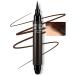 Boobeen 2 in 1 B ton pour la racine des cheveux multi-usage pour couvrir la racine des cheveux fins et dessiner l'eye-liner des sourcils r sistant l'eau et de longue dur e pour les femmes Brun Gris