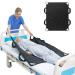 Bed Positioning Pad with Reinforced Handle, 45" X 36" Multipurpose Waterproof Transfer Sheet for Turning, Lifting & Sliding, Reusable Washable Patient Positioning Sheet for Bedridden, Caregiver, Black