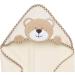 All Kids United Hooded Baby Towel - 100% Cotton Eco-Tex 100 | Soft Beige Bath Towel for Babies & Children (76x76 cm) - Buy Online on GoSupps.com