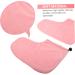 DRESSOOS 1 Pair Wax Warm Foot Cover Insulation Plush Bath Mat Pink 28X20X0.9CM Pink - Buy Online on GoSupps.com