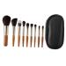 9 Makeup Brushes Soft Bristles for Perfect Makeup Take It Anywhere Ergonomic Design Easy to Clean with Wood Handle and Artificial Fiber for Portable Makeup Set