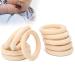10pcs Unfinished Wood Teething Rings for Babies - Montessori Teether Toy and Craft Pendant Connectors - Buy Online on GoSupps.com