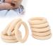65mm Unfinished Wooden Rings - Natural Baby Teething Circles for Crafts 10 Pack - Buy Online on GoSupps.com
