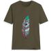 Cute Summer Feather Graphic Printed Tee Shirt - Army Green 3X-Large | Women's Casual Fashion Top - Buy Online on GoSupps.com
