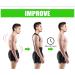 Fourket Humpback Correction Belt Posture Corrector Adjustable Back PU Material Suitable for Men and Women Size M Black - Buy Online on GoSupps.com