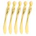 Lot de 5 B tonnets de Massage Yeux en Alliage de Zinc Dor Applicateur Cuill re pour Cr me Contour des Yeux Outil Portable pour Soin Facial et Massage au Bureau Voyage