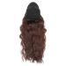 Light Brown Baseball Cap Wig with Long Corrugated Hair - Adjustable Fashion Hat for Women & Girls - Buy Online on GoSupps.com