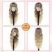 26'' Ombre Blonde Long Wavy Curly Wig with Bangs - Synthetic Protein Fiber Hair Replacement for Women - Ideal for Cosplay, Costume and Halloween - Buy Online on GoSupps.com