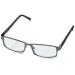 Foster Grant Men's Sawyer Multifocus Rectangular Reading Glasses Matte Gunmetal/Transparent 3.5 x