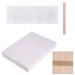 DBOO 150 Pieces Wax Strips and Sticks Kit Non-Woven Wax Strip Hair Removal Wax Strips 100Pcs Facial and Body Non Woven Epilating Wax Strips and 50Pcs Wooden Smooth Wax Applicator Sticks