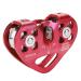 Eastbuy Climbing Pulley - 3 Colors Outdoor Climbing Equipment 30KN Double Pulley Rope Rescue Cable Cart Red