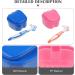 Travel Tooth Set - False Teeth Care Box with Cleaning Brush | International Shipping Available - Buy Online on GoSupps.com
