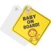 4 Pcs Baby On Board Sign with Suction Cups - Kids Driving Safety Warning - Bright Yellow 5x5 - Buy Online on GoSupps.com