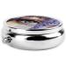 Buy Blue Flowers & Eyes Portable Metal Pill Box | Round Mini 3-Compartment | Ideal for Small Pills | Travel Essential | International Shipping - Buy Online on GoSupps.com