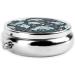 Manatee Portable Metal Pill Box - Round Mini 3-Compartment Travel Essential for Small Pills Hinged Design Black - Buy Online on GoSupps.com