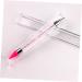 Set of 3 Rhinestone Wax Picker Manicure Dotting Tools Nail Art Graffiti Pen Dotting Pen Replacement Heads Nail Bite Stop Made of Wax Rhinestones Written 3X1cm pink - Buy Online on GoSupps.com