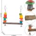 HappyBird Bird Swing with Natural Wooden Perch - Ideal for Parrots & Small Birds | 20x3x20 cm - Buy Online on GoSupps.com