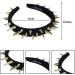 Miaija Studded Headband Punk Style Rivet Headband Spike Headband Hair Hoop Wicked Queen Headpiece for Women (Gold) - Buy Online on GoSupps.com