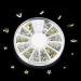Gemini_mall Professional Manicure 3D Nail Art Decorations Wheel With Gold And Silver Metal Studs In 6 Different Shapes - Buy Online on GoSupps.com