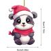 WOBBLO Panda Christmas Ornaments - Acrylic Car Accessories Panda Hanging - Cute Panda Interior Pendant for Christmas Tree Living Room Home Window Car Outdoor - Buy Online on GoSupps.com