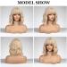 Esmee Short Wave Blonde Bob Wig with Bangs - 12 Inches | Curly Wavy Synthetic Cosplay Wig for Women - Buy Online on GoSupps.com