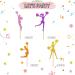 Cheerleaders Cupcake Toppers Gymnast Girl Cake Decor Colorful Glitter Cake Decorations for Baby Shower Cheer Team/Gym Theme Birthday Party Supplies - 24pcs - Buy Online on GoSupps.com