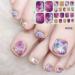 WOKOTO Gradient Toe Nail Polish Strips & Stickers Kit - 20 Sheets, Colorful Glitter Toenail Wraps with 22 Tips Per Sheet + Nail File - Perfect for Women's Nail Salon Manicure - Buy Online on GoSupps.com