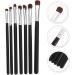 MUSISALY 7pcs Eye Makeup Brushes Halloween Hair Bows for Women Portable Eyeliner Brush Makeup Bag Black Wood - Buy Online on GoSupps.com