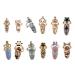 Minkissy 12pcs Fingernail Rings Alloy Crystal Crown Flower Bow Nail Cover Rings Rhinestone Finger Decoration Rings for Girls Women