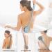 Long Handle Back Brush for Shower - 20.5 Back Bath Scrubber for Exfoliation and Improved Skin Health - Ideal for Elderly, Disabled, and Pregnant Women - Grey - Buy Online on GoSupps.com