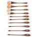 10pcs Pink Gold Makeup Brush Set - Face & Eyeshadow Brushes for Powder Cream & Liquid Makeup - Buy Online on GoSupps.com