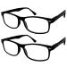 TBOC Reading Glass reading aid for men and women - (Pack 2 units) Dioptria +2.00 Matt black version with strength for PC cell phone trend women men seniors presumption of presumption presbyopia