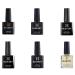 BLUESKY Gel Polish Perfect Nails Set Primer Base Coat Ridge Filler Hard Gel No Wipe Top Coat Cuticle Oil (Requires Curing Under Uv/Led Lamp) 10 ml
