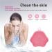 Silicone Face Scrubber | Manual Exfoliating Brush for Women & Men | Blackhead Removal & Facial Cleansing - Pink - Buy Online on GoSupps.com