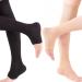 Buy Medical Compression Socks - Open Toe Superelastic Slipproof 20-30 mmHg for Women Improve Blood Circulation - Medium Size Black - Buy Online on GoSupps.com