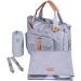 BABABING Roma 2 Baby Changing Bag | Detachable Bottle Holder & Changing Matt | Multi-compartment Shoulder Bag & Pram Organiser - Grey - Buy Online on GoSupps.com