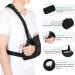 HKJD Arm Sling Shoulder with Back Belt - Lightweight Shoulder Immobilizer Stabilizer for Men & Women - Arm Support Brace for Broken Fractured Elbow (Black Medium) - Buy Online on GoSupps.com